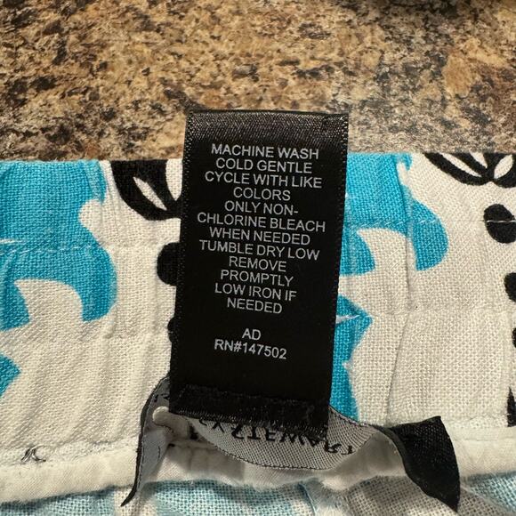 Ashley Stewart Womens Pants Linen Blend Wide Leg Beachy Pull On White Size 26 FH - Picture 3 of 6